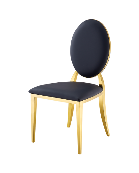 Stuhl GLAMOUR ALL TAP Gold–Schwarz