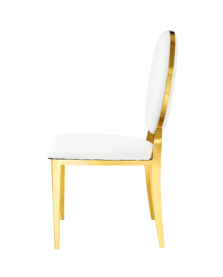 Stuhl GLAMOUR ALL TAP Gold–Weiß