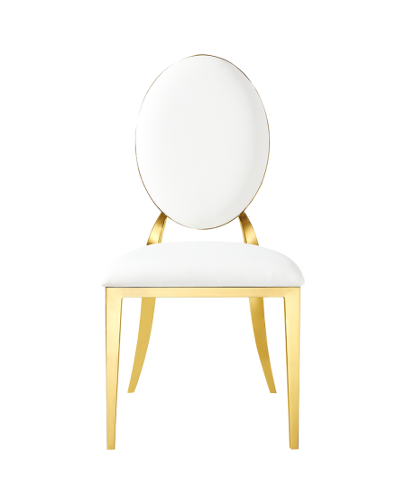 Stuhl GLAMOUR ALL TAP Gold–Weiß