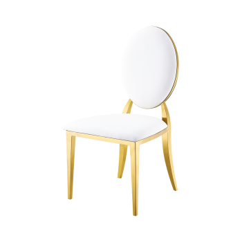 Stuhl GLAMOUR ALL TAP Gold–Weiß