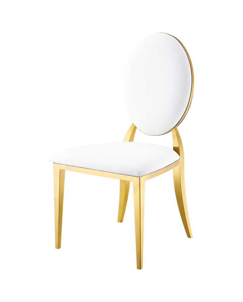 Stuhl GLAMOUR ALL TAP Gold–Weiß