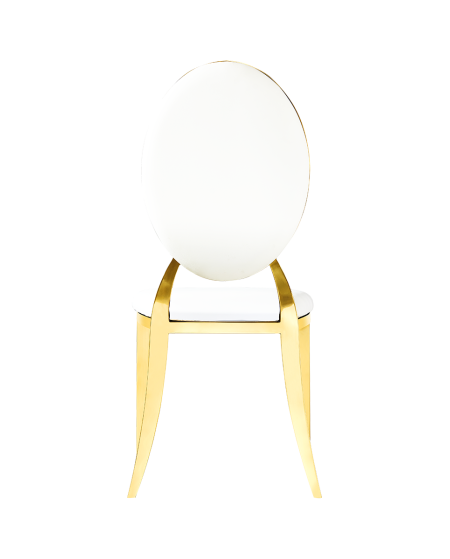 Stuhl GLAMOUR ALL TAP Gold–Weiß
