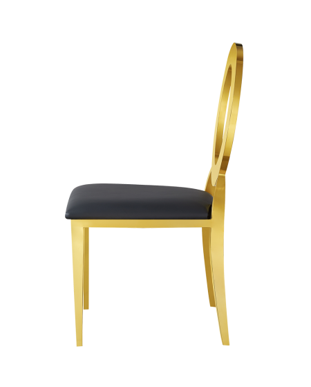 Stuhl GLAMOUR TAP Gold–Schwarz
