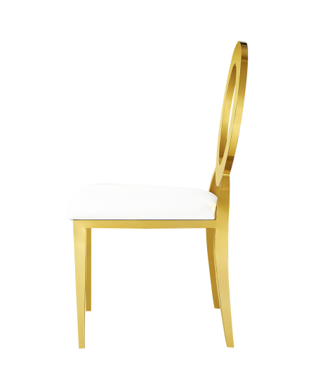 Stuhl GLAMOUR TAP Gold–Weiß