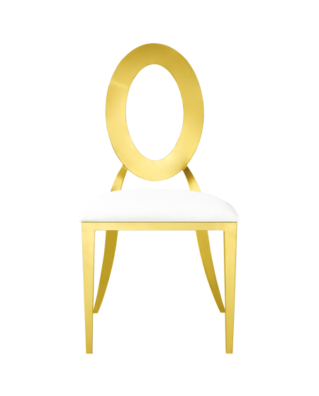 Stuhl GLAMOUR TAP Gold–Weiß