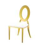 Stuhl GLAMOUR TAP Gold–Weiß