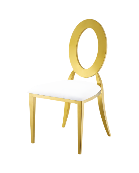 Stuhl GLAMOUR TAP Gold–Weiß