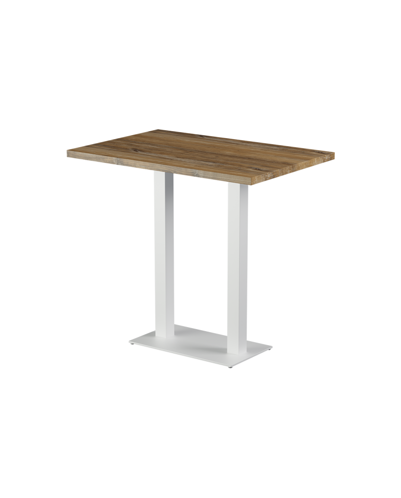 Tisch ALFA BAR DUO Weiss mit Laminierte-Platten 18 mm