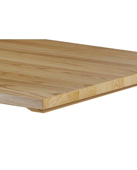 Tisch ALFA 40x55 Weiß mit Holzplatte