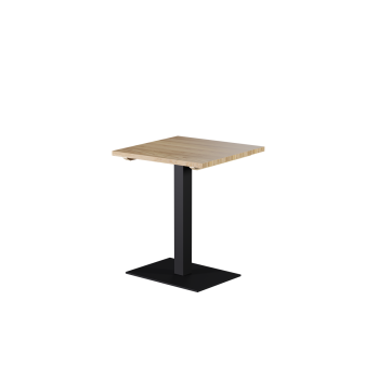 Tisch ALFA 40x55 Schwarz mit Holzplatte