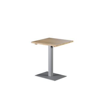 Tisch ALFA 40x55 Grau mit Holzplatte