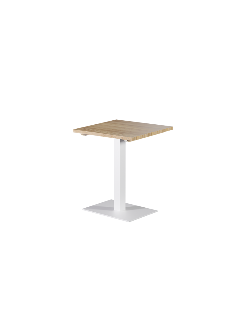 Tisch ALFA 40x55 Weiß mit Holzplatte