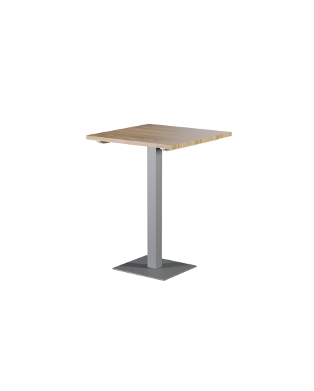 Tisch ALFA BAR Grau mit Holzplatte