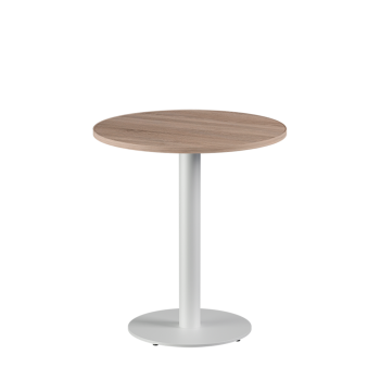 Tisch ALFA R Weiss mit Laminierte-Platten 18 mm