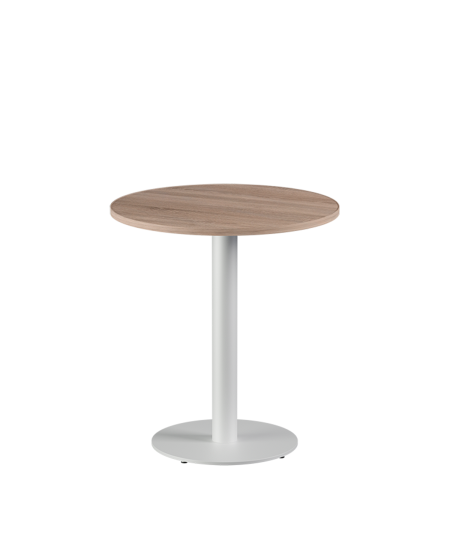 Tisch ALFA R Weiss mit Laminierte-Platten 18 mm