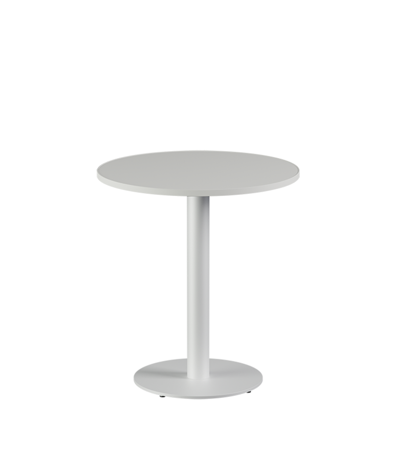 Tisch ALFA R Weiss mit Laminierte-Platten 18 mm