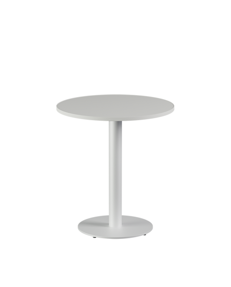 Tisch ALFA R Weiss mit Laminierte-Platten 18 mm