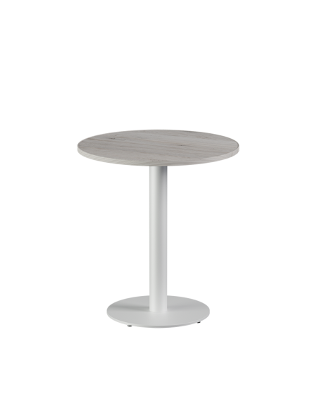 Tisch ALFA R Weiss mit Laminierte-Platten 18 mm