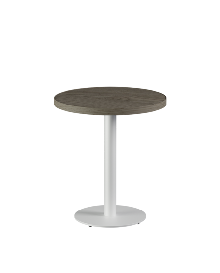 Tisch ALFA R Weiss mit Laminierte-Platten 18 mm