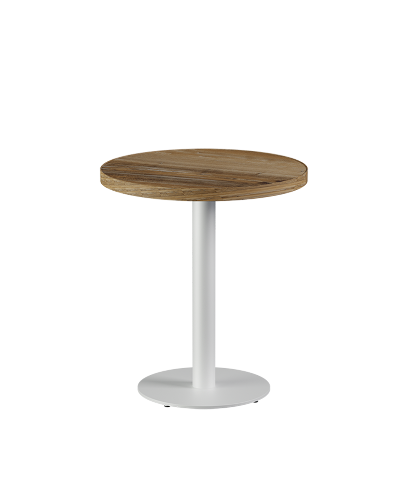 Tisch ALFA R Weiss mit Laminierte-Platten 18 mm