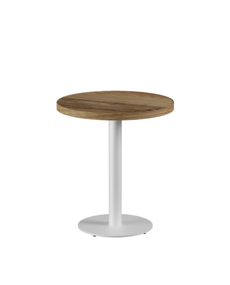 Tisch ALFA R Weiss mit Laminierte-Platten 18 mm