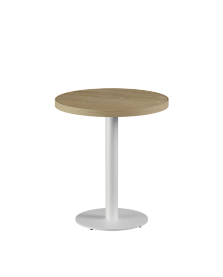 Tisch ALFA R Weiss mit Laminierte-Platten 18 mm