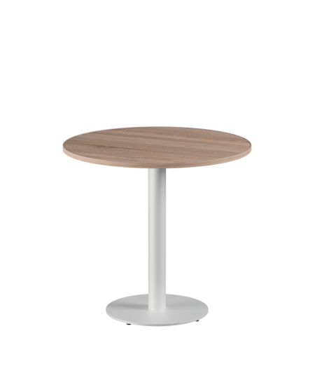 Tisch ALFA R Weiss mit Laminierte-Platten 18 mm