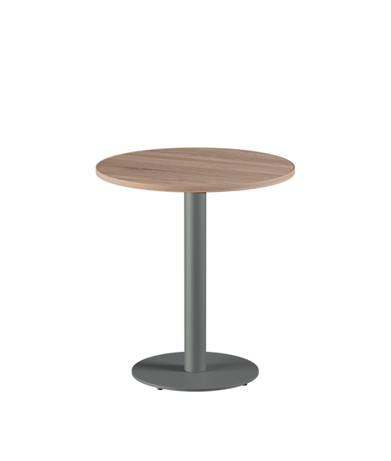 Tisch ALFA R Grau mit Laminierte-Platten 18 mm