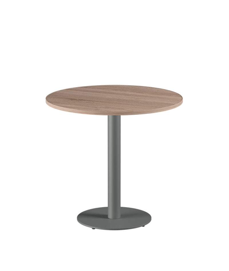Tisch ALFA R Grau mit Laminierte-Platten 18 mm
