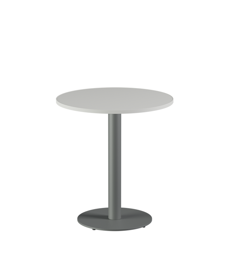 Tisch ALFA R Grau mit Laminierte-Platten 18 mm