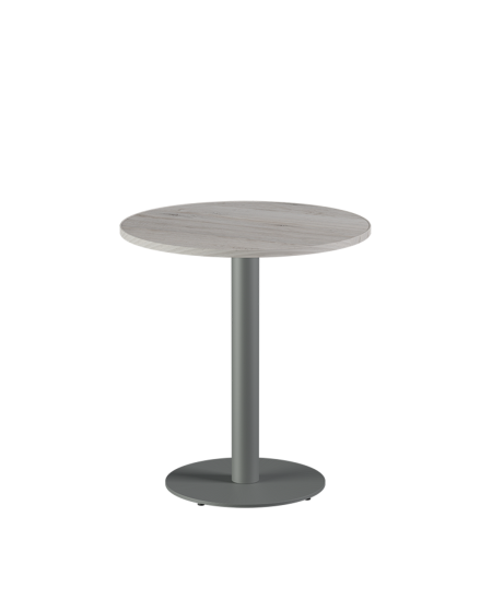 Tisch ALFA R Grau mit Laminierte-Platten 18 mm