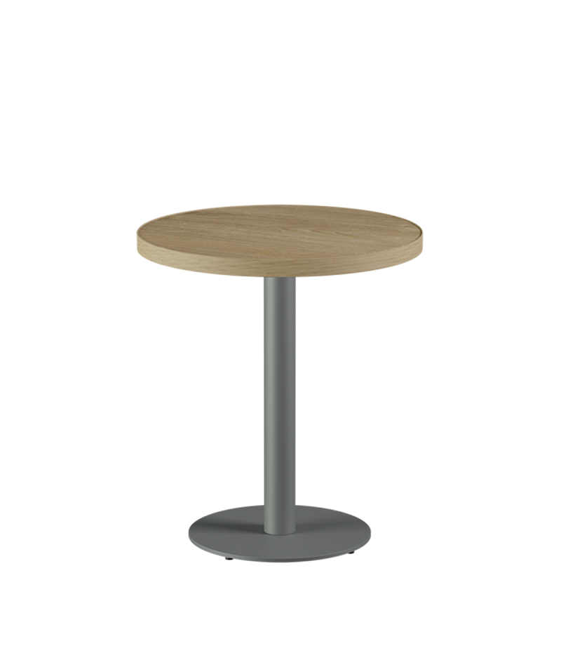Tisch ALFA R Grau mit Laminierte-Platten 18 mm