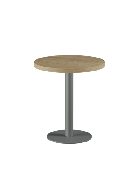 Tisch ALFA R Grau mit Laminierte-Platten 18 mm