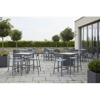 Tisch TERRAZZA BAR 80x80 Dunkelgrau