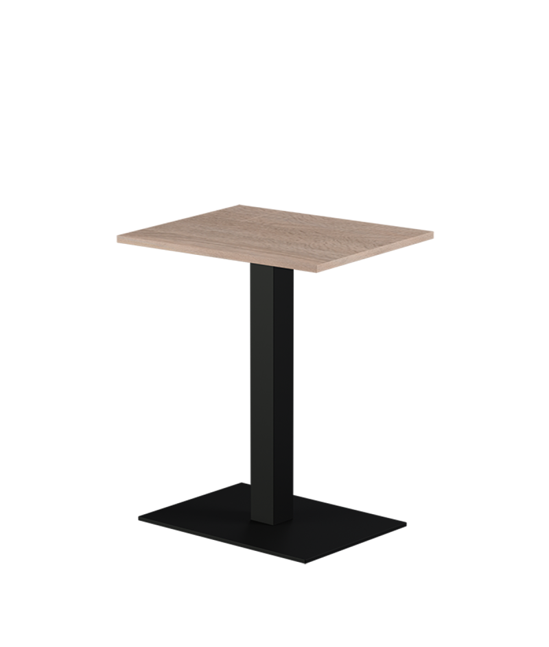 Tisch ALFA 40x55 Schwarz mit Laminierte-Platten 18 mm