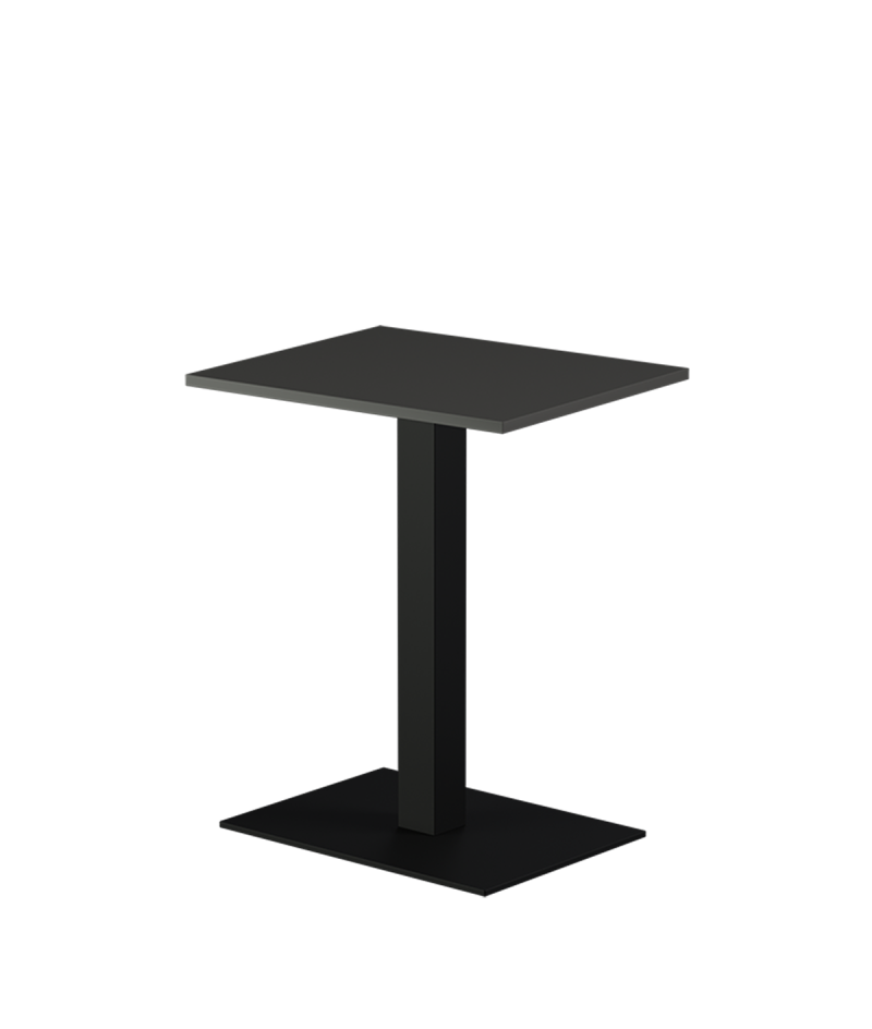 Tisch ALFA 40x55 Schwarz mit Laminierte-Platten 18 mm