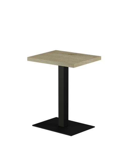 Tisch ALFA 40x55 Schwarz mit Laminierte-Platten 18 mm