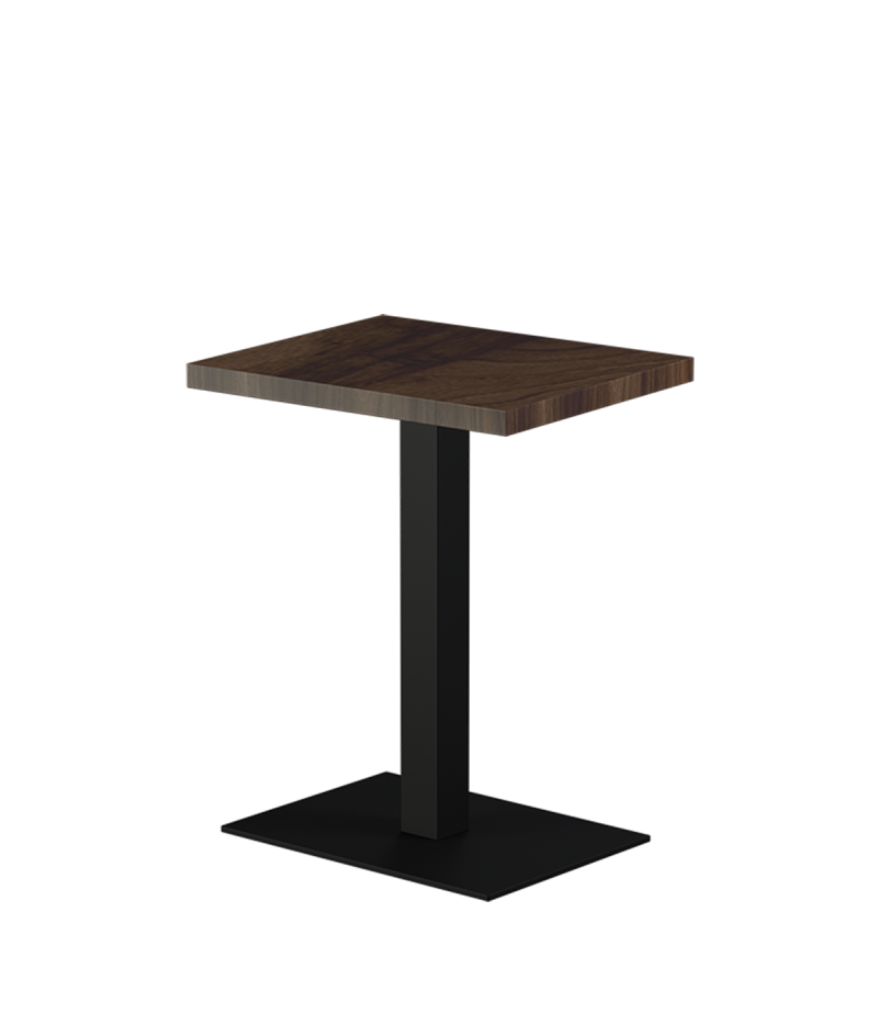 Tisch ALFA 40x55 Schwarz mit Laminierte-Platten 18 mm