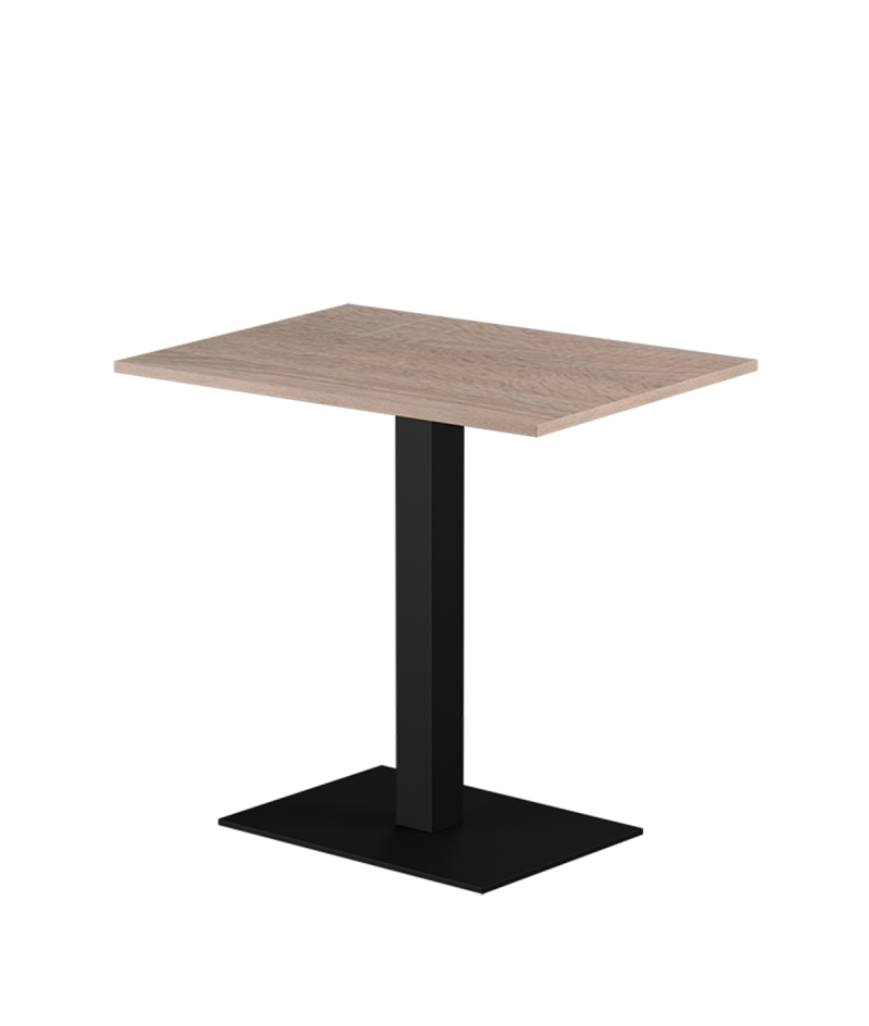 Tisch ALFA 40x55 Schwarz mit Laminierte-Platten 18 mm