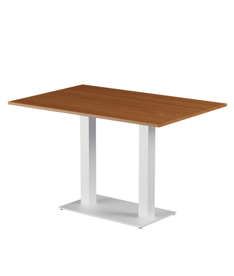 Tisch ALFA DUO Weiss mit Laminierte-Platten 18 mm