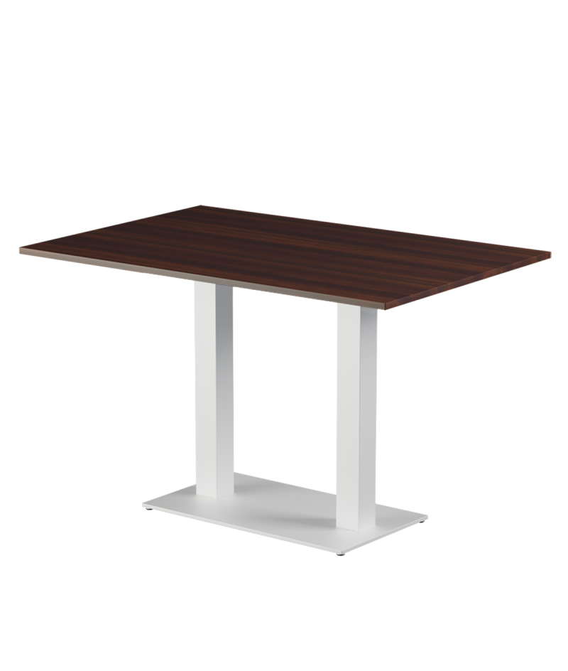 Tisch ALFA DUO Weiss mit Laminierte-Platten 18 mm