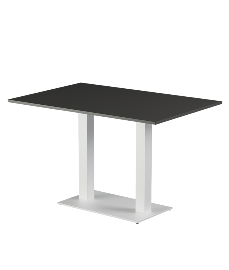 Tisch ALFA DUO Weiss mit Laminierte-Platten 18 mm