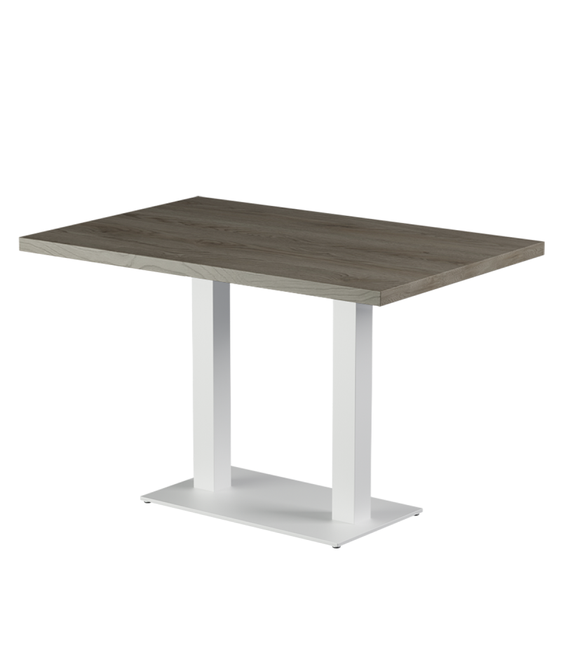 Tisch ALFA DUO Weiss mit Laminierte-Platten 18 mm