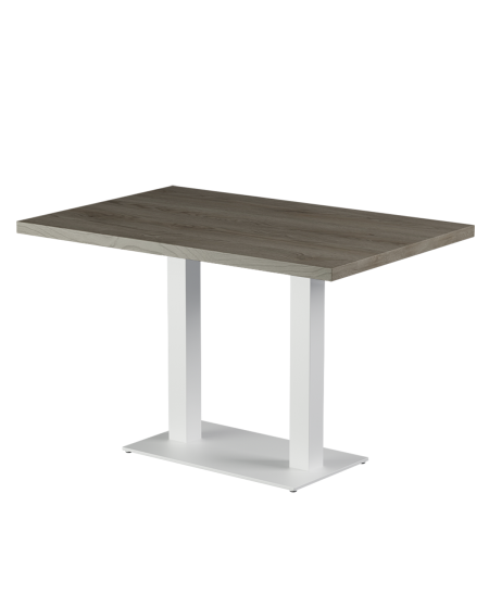 Tisch ALFA DUO Weiss mit Laminierte-Platten 18 mm