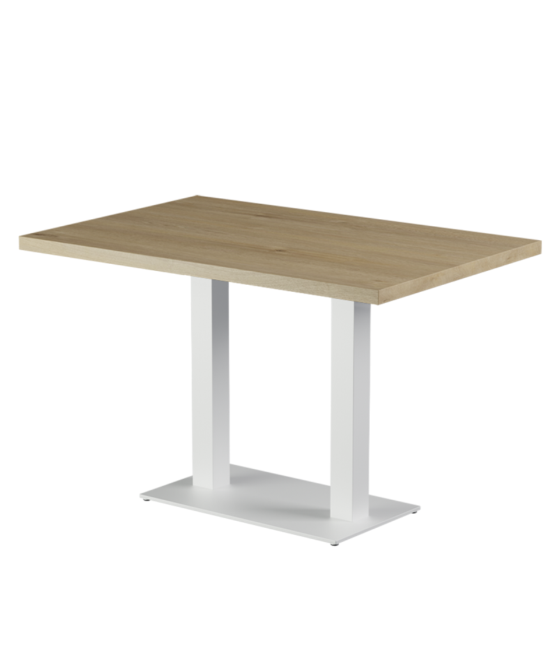 Tisch ALFA DUO Weiss mit Laminierte-Platten 18 mm