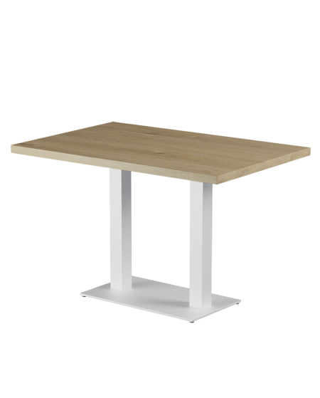 Tisch ALFA DUO Weiss mit Laminierte-Platten 18 mm