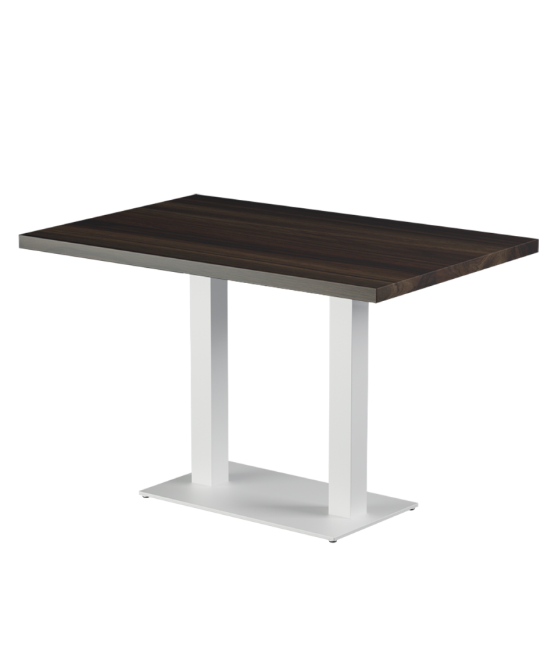 Tisch ALFA DUO Weiss mit Laminierte-Platten 18 mm
