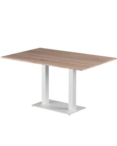 Tisch ALFA DUO Weiss mit Laminierte-Platten 18 mm