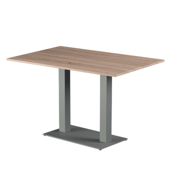 Tisch ALFA DUO Grau mit Laminierte-Platten 18 mm