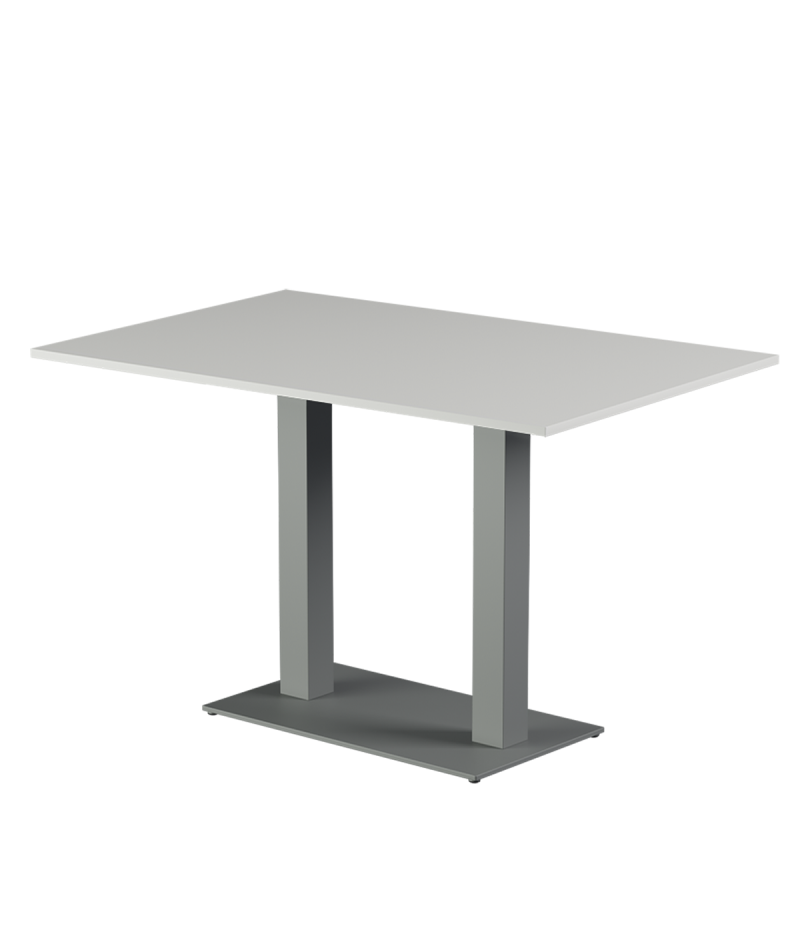 Tisch ALFA DUO Grau mit Laminierte-Platten 18 mm